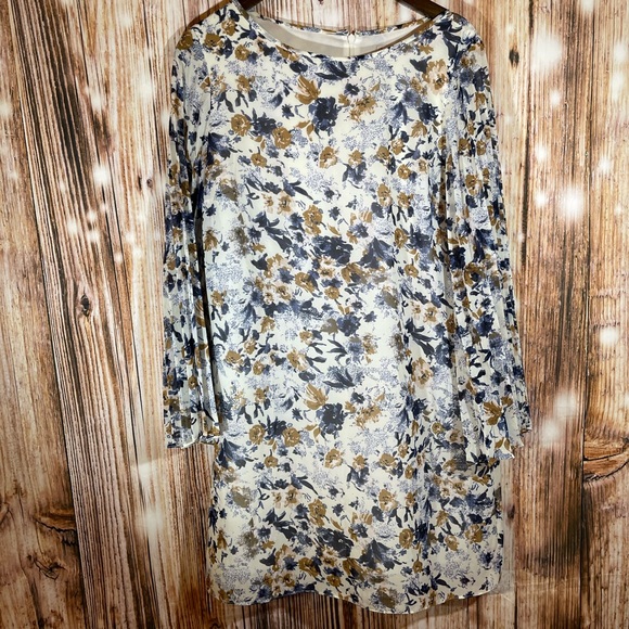 Dress Barn Dresses & Skirts - Dress Barn Sz 12 Women's  Floral Midi Shift Dress